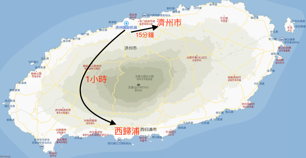 濟州島住宿地圖